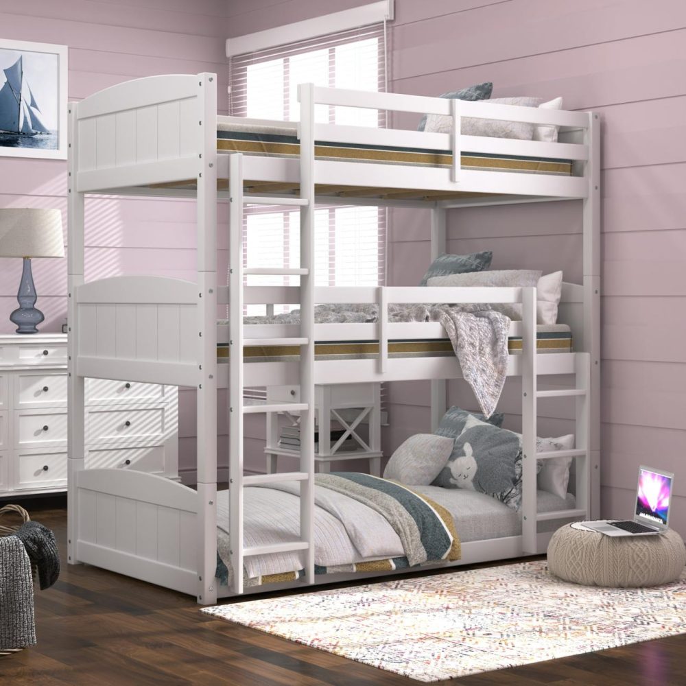 Beds | Alexis Wood Triple Bunk Bed Bedroom Beds