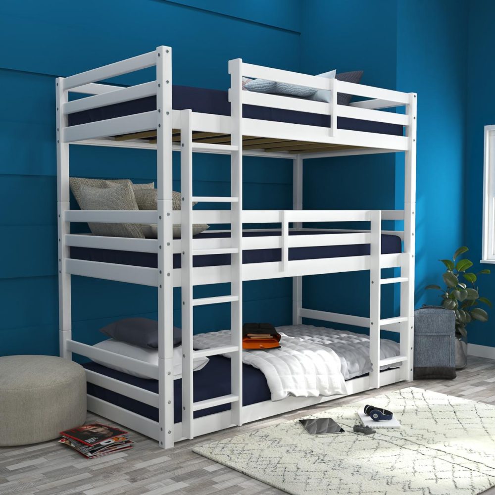 Beds | Campbell Wood Triple Bunk Bed Bedroom Beds