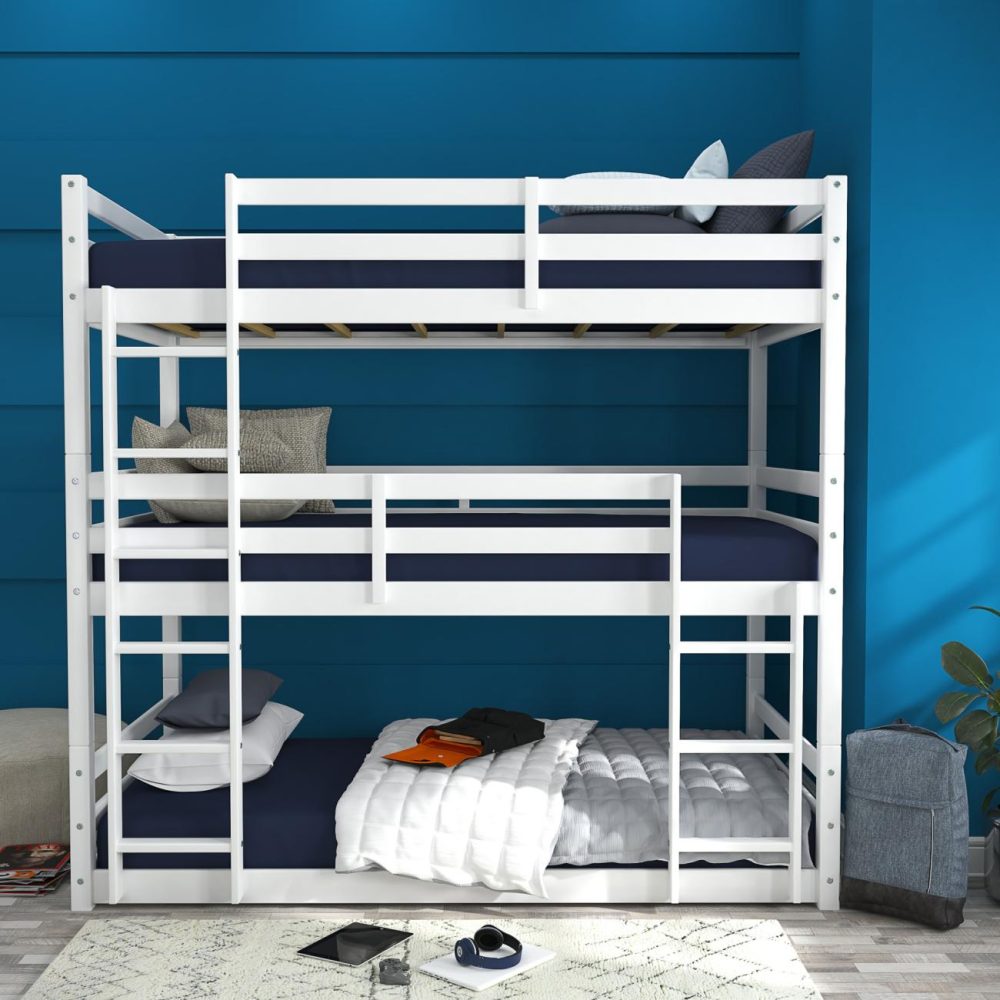 Beds | Campbell Wood Triple Bunk Bed Bedroom Beds