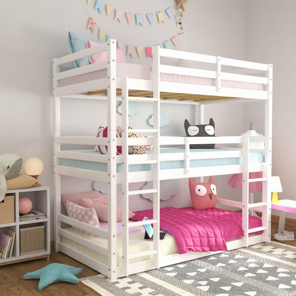 Beds | Campbell Wood Triple Bunk Bed Bedroom Beds