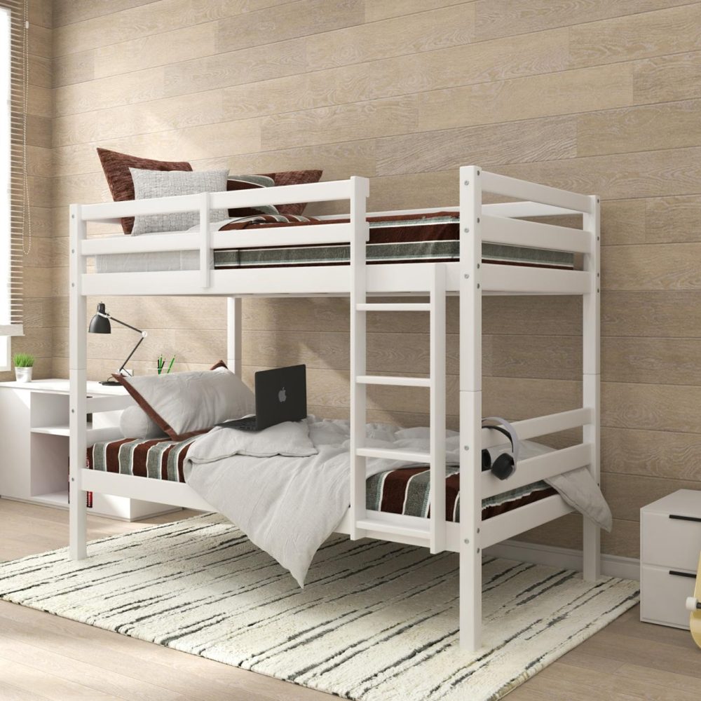 Beds | Campbell Wood Twin Over Twin Bunk Bed Bedroom Beds