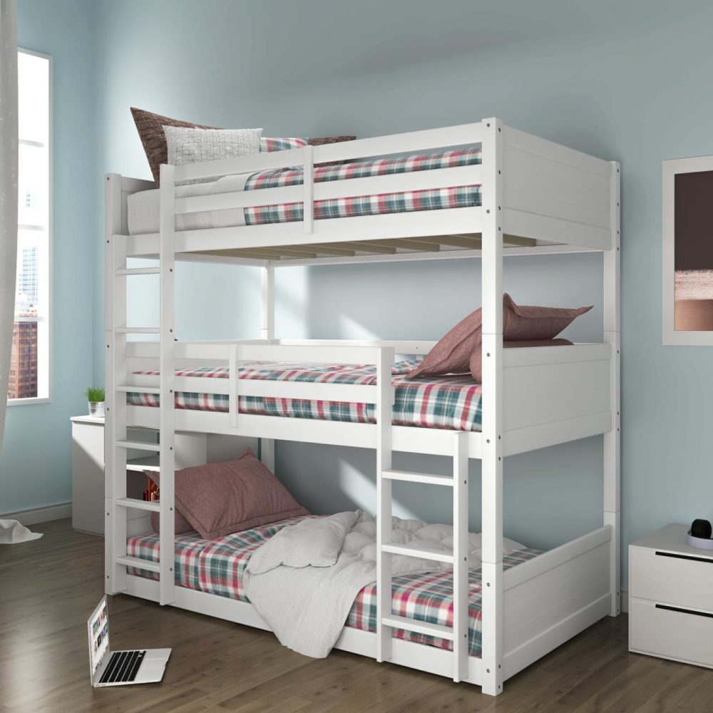 Beds | Capri Wood Triple Bunk Bed Bedroom Beds