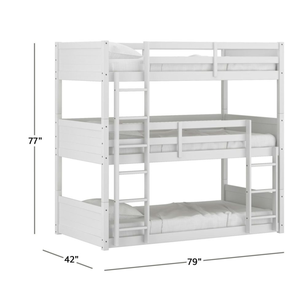 Beds | Capri Wood Triple Bunk Bed Bedroom Beds