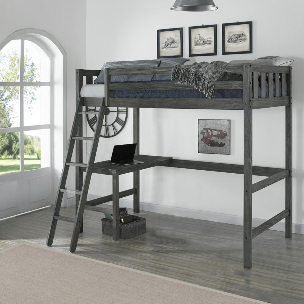 Beds | Crosswinds Wood Loft Bed Bedroom Beds