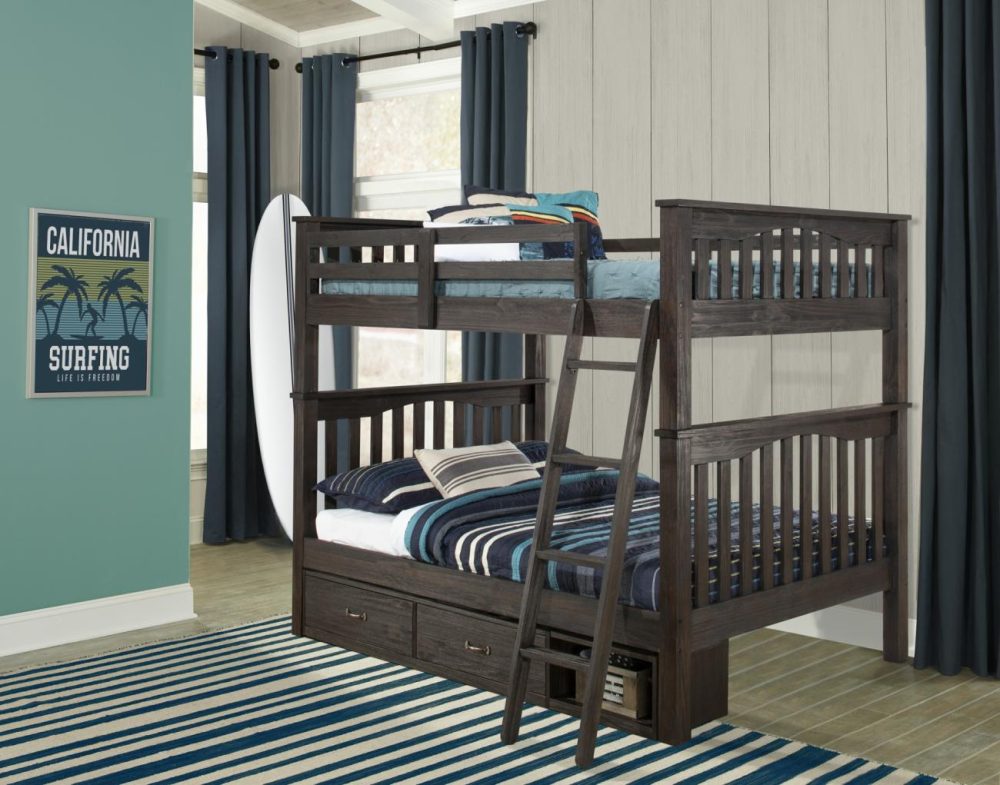 Beds | Highlands Wood Bunk Bed With Storage Bedroom Beds