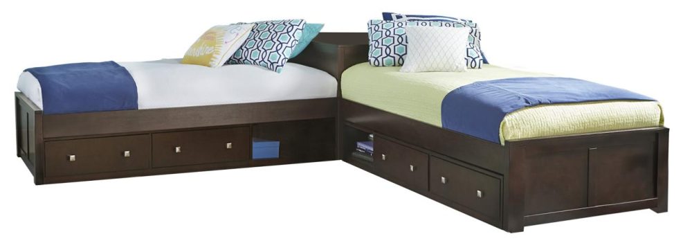 Beds | Pulse Wood L-Shaped Bed With Storage Bedroom Beds