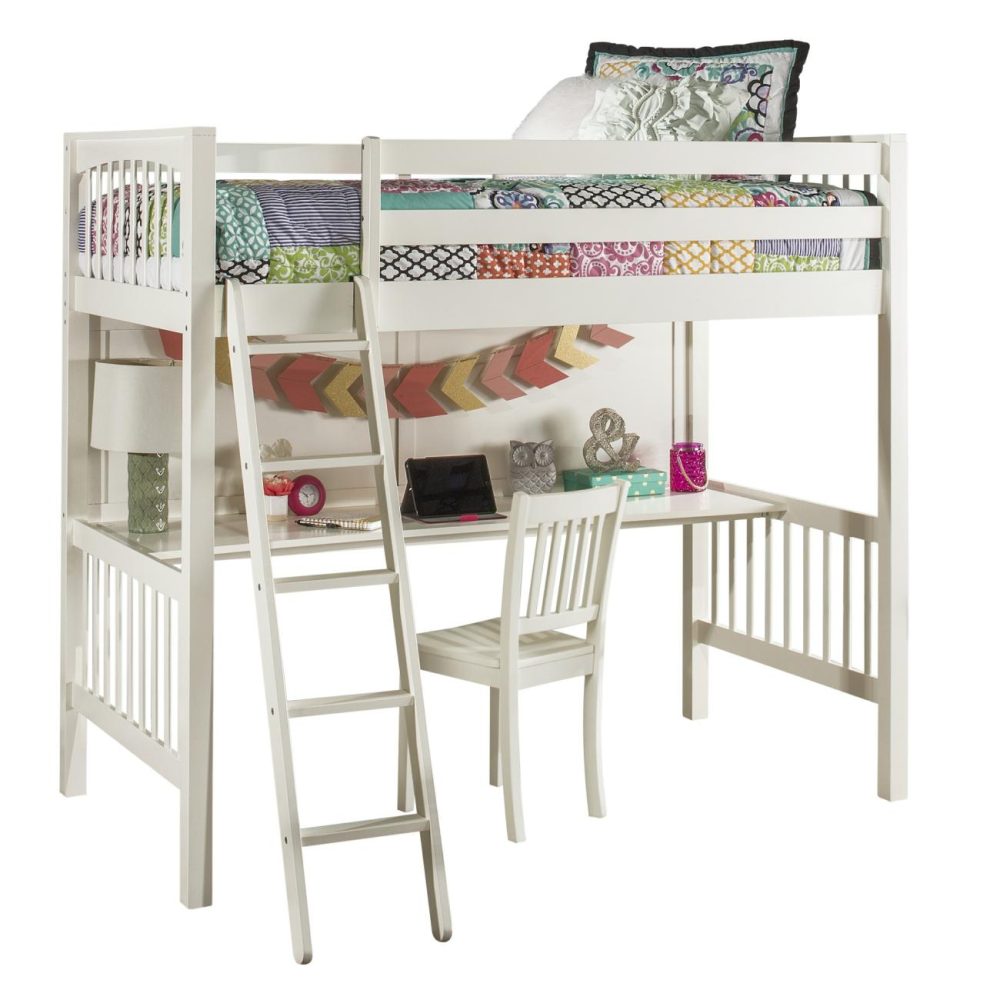 Beds | Pulse Wood Loft Bed With Chair Bedroom Beds