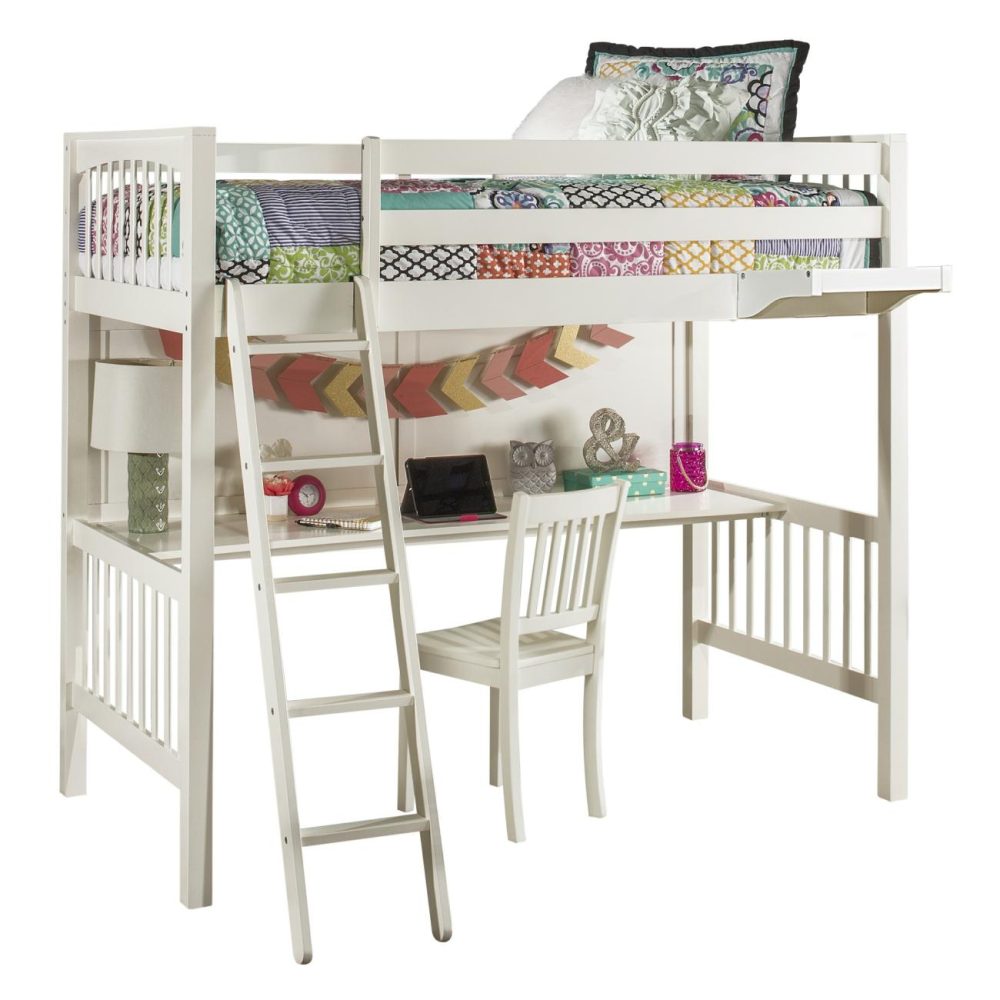 Beds | Pulse Wood Loft Bed With Chair And Nightstand Bedroom Beds