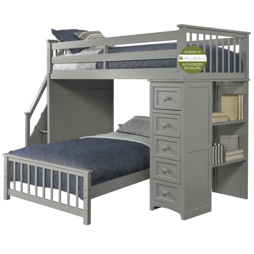 Beds | Schoolhouse 4.0 Wood Loft Bed With Chest And Lower Bed Bedroom Beds