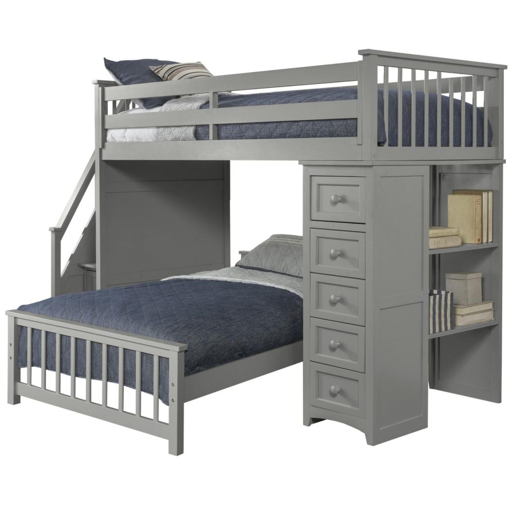 Beds | Schoolhouse 4.0 Wood Loft Bed With Chest And Lower Bed Bedroom Beds