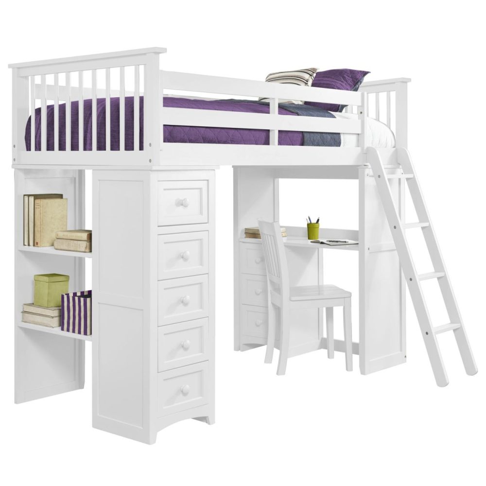 Beds | Schoolhouse 4.0 Wood Loft Bed Bedroom Beds