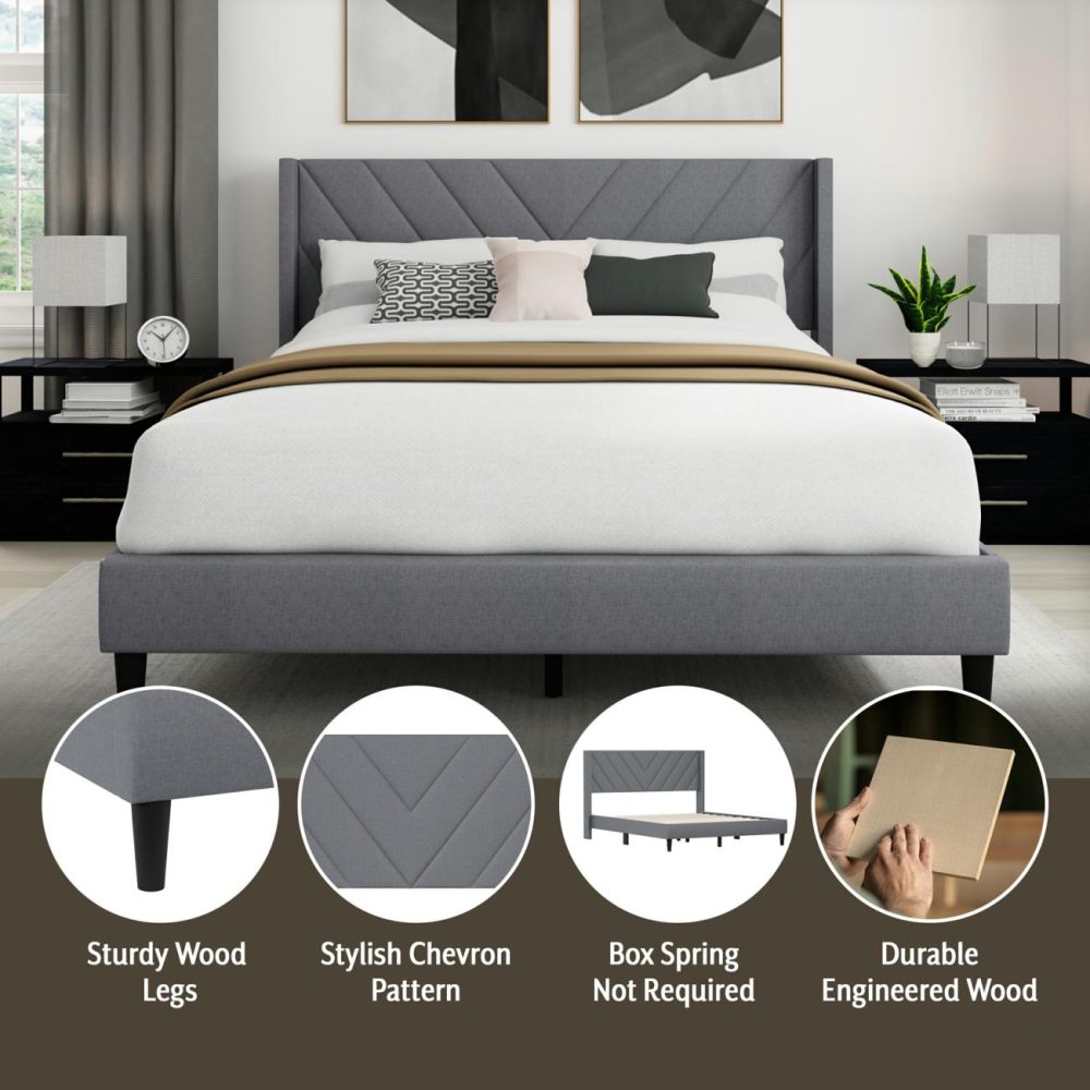 Beds | Wilder Upholstered Bed Bedroom Beds