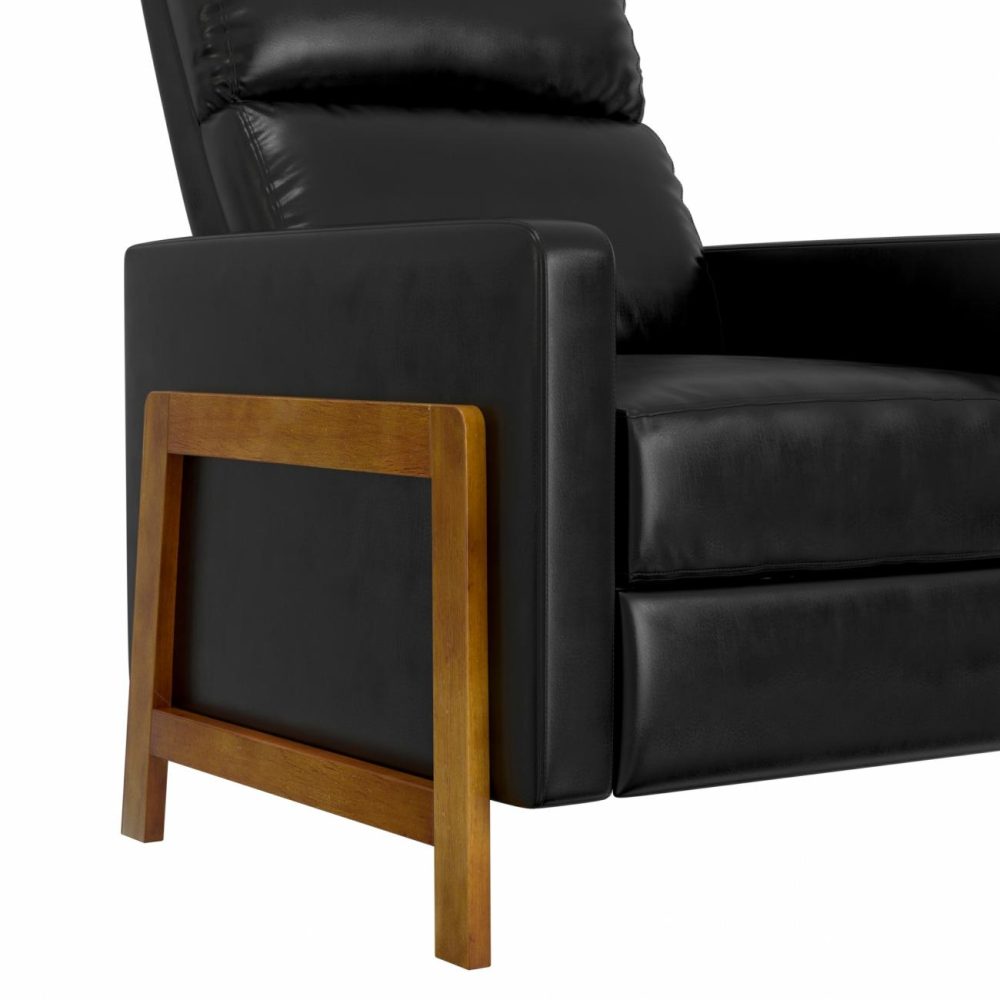 Chairs | Garnett Upholstered Recliner Chairs Black