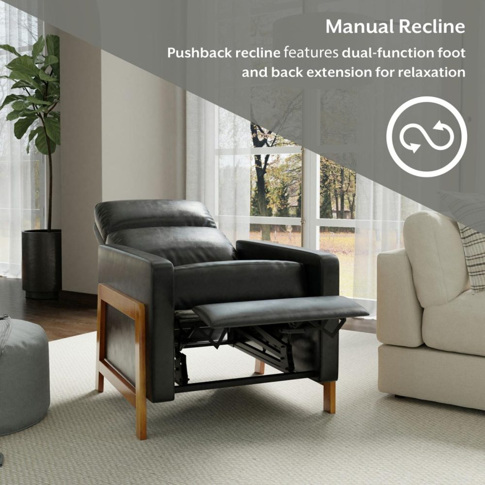 Chairs | Garnett Upholstered Recliner Chairs Black