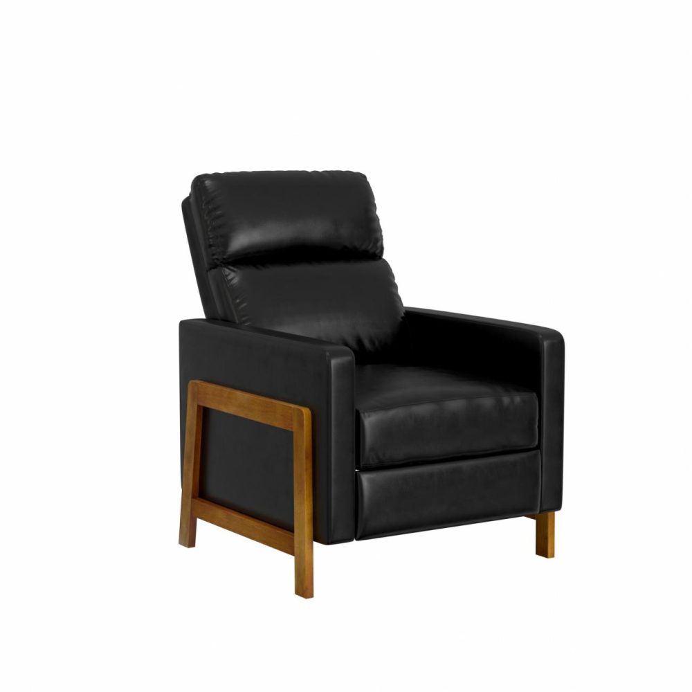 Chairs | Garnett Upholstered Recliner Chairs Black