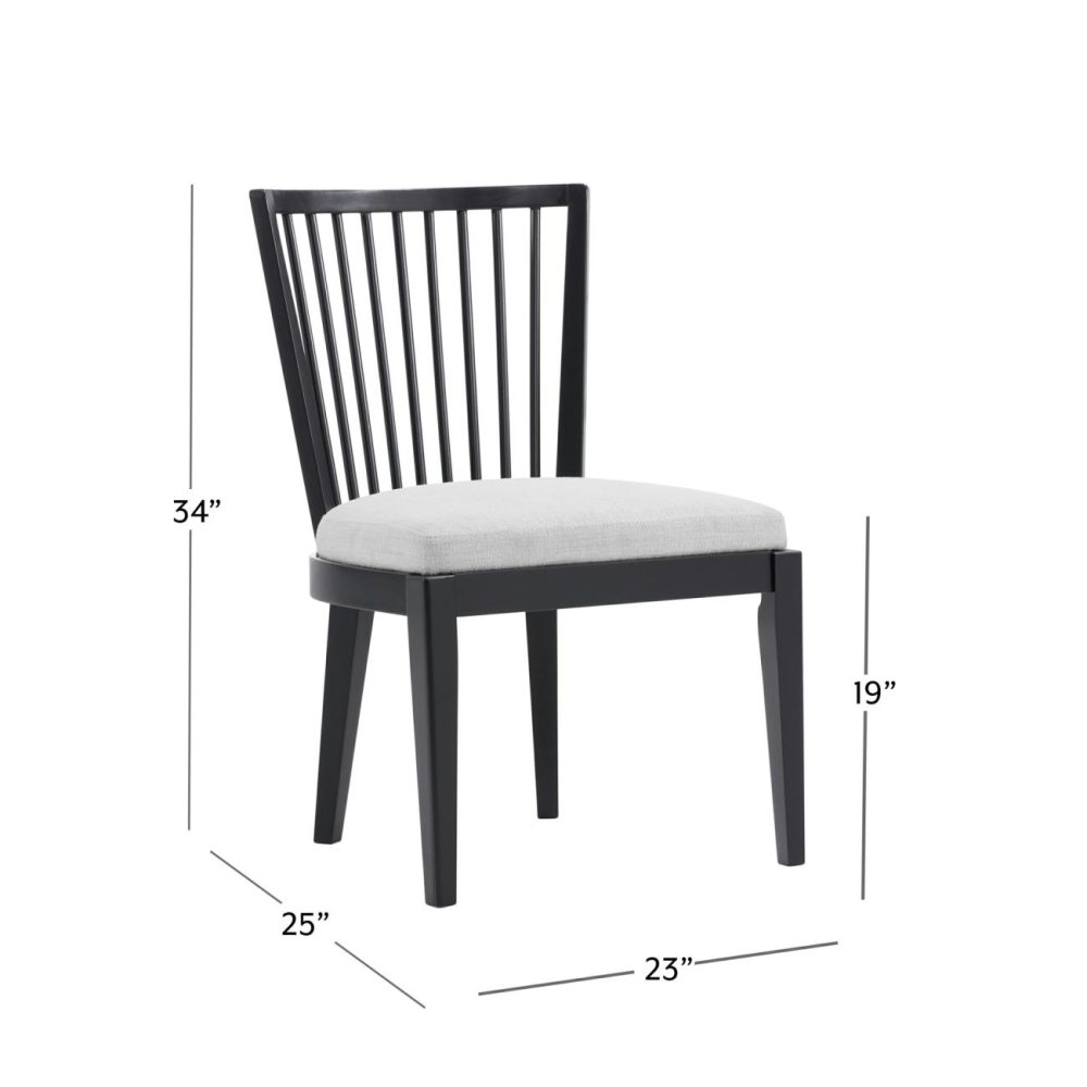 Chairs | Portsmouth Wood Dining Chair, Set Of 2 Chairs Black