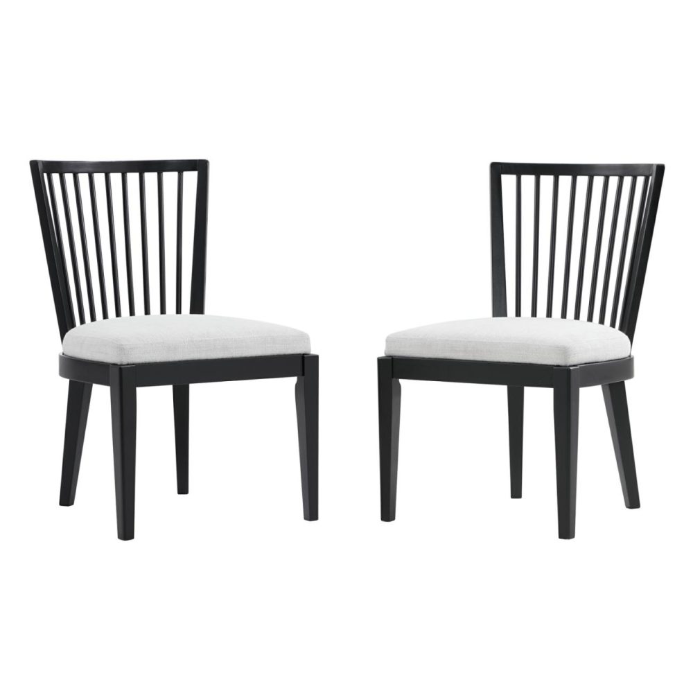 Chairs | Portsmouth Wood Dining Chair, Set Of 2 Chairs Black