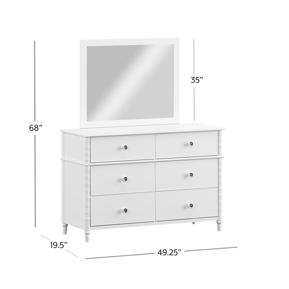 Dressers | Alva Wood Dresser With Mirror Dressers Dressers