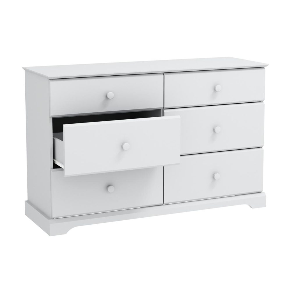 Dressers | Campbell Wood 6 Drawer Dresser Bedroom Dressers