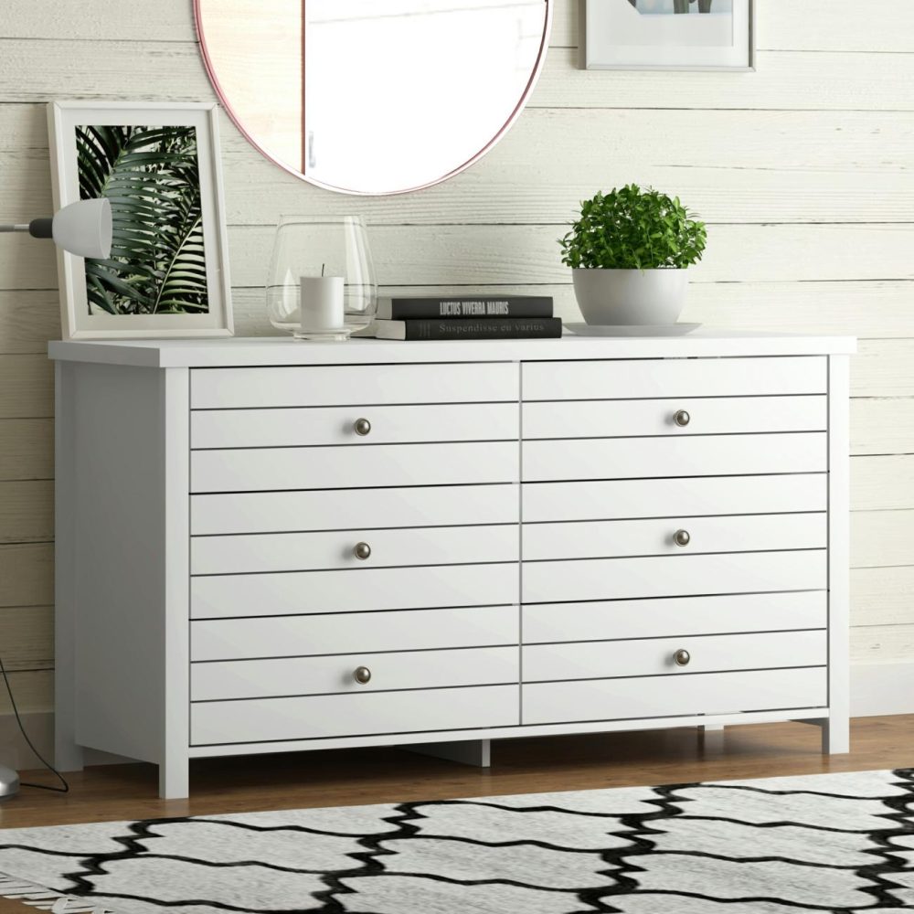 Dressers | Harmony Wood 6 Drawer Dresser Bedroom Dressers