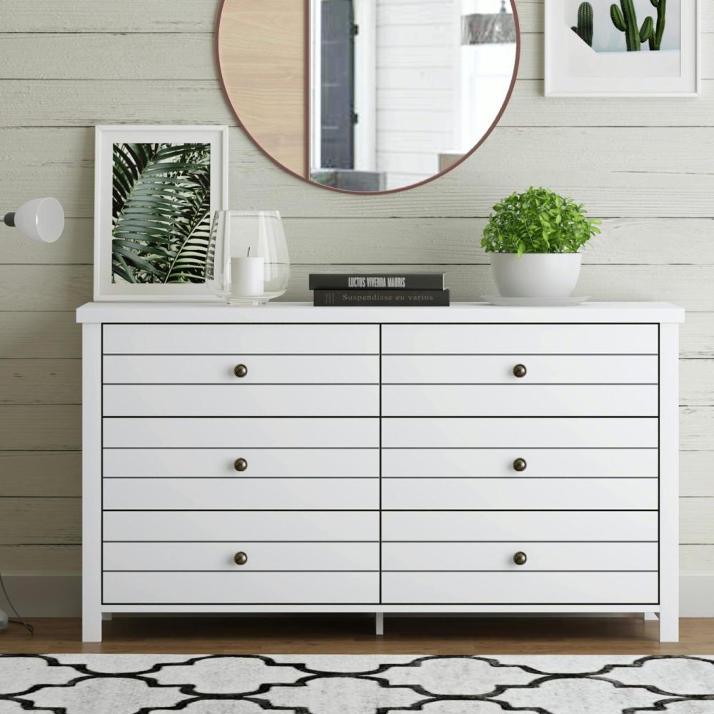 Dressers | Harmony Wood 6 Drawer Dresser Bedroom Dressers