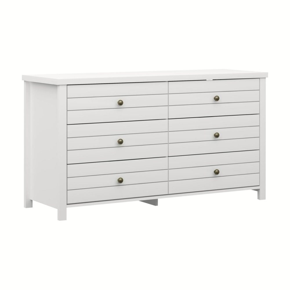 Dressers | Harmony Wood 6 Drawer Dresser Bedroom Dressers