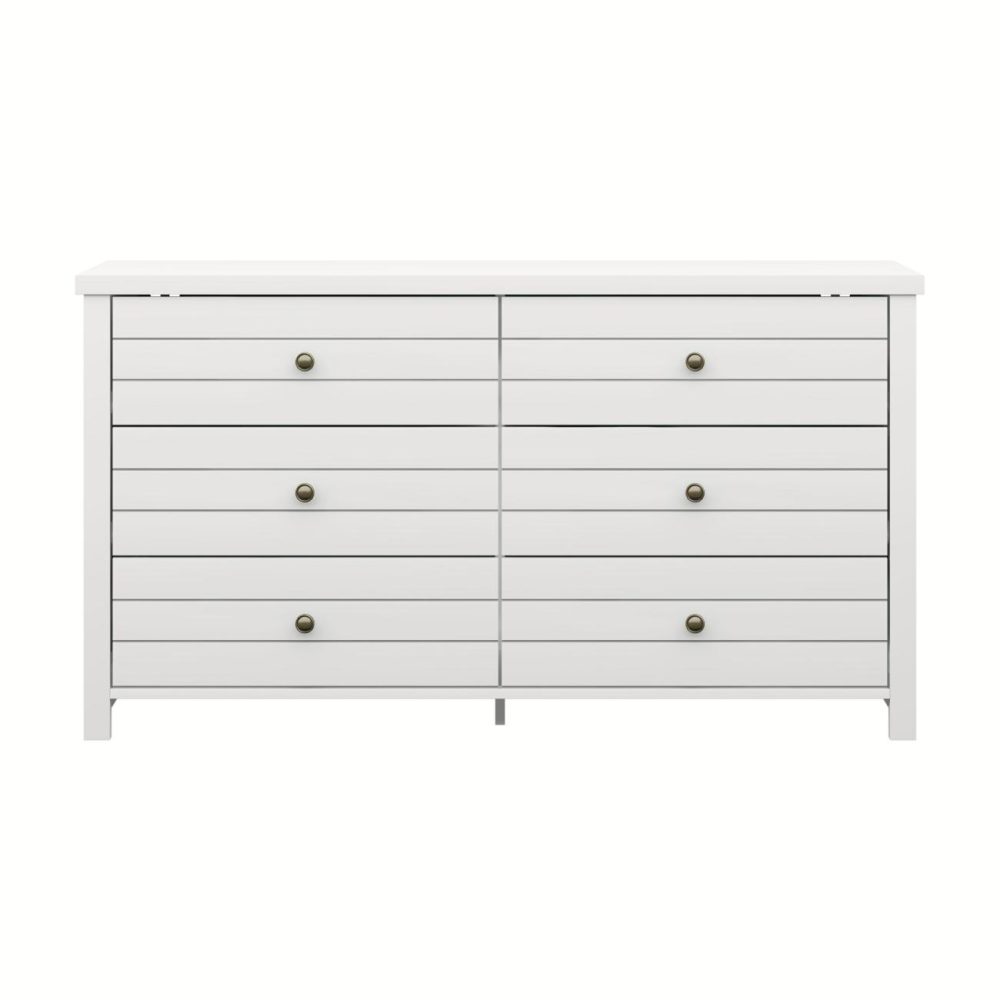 Dressers | Harmony Wood 6 Drawer Dresser Bedroom Dressers