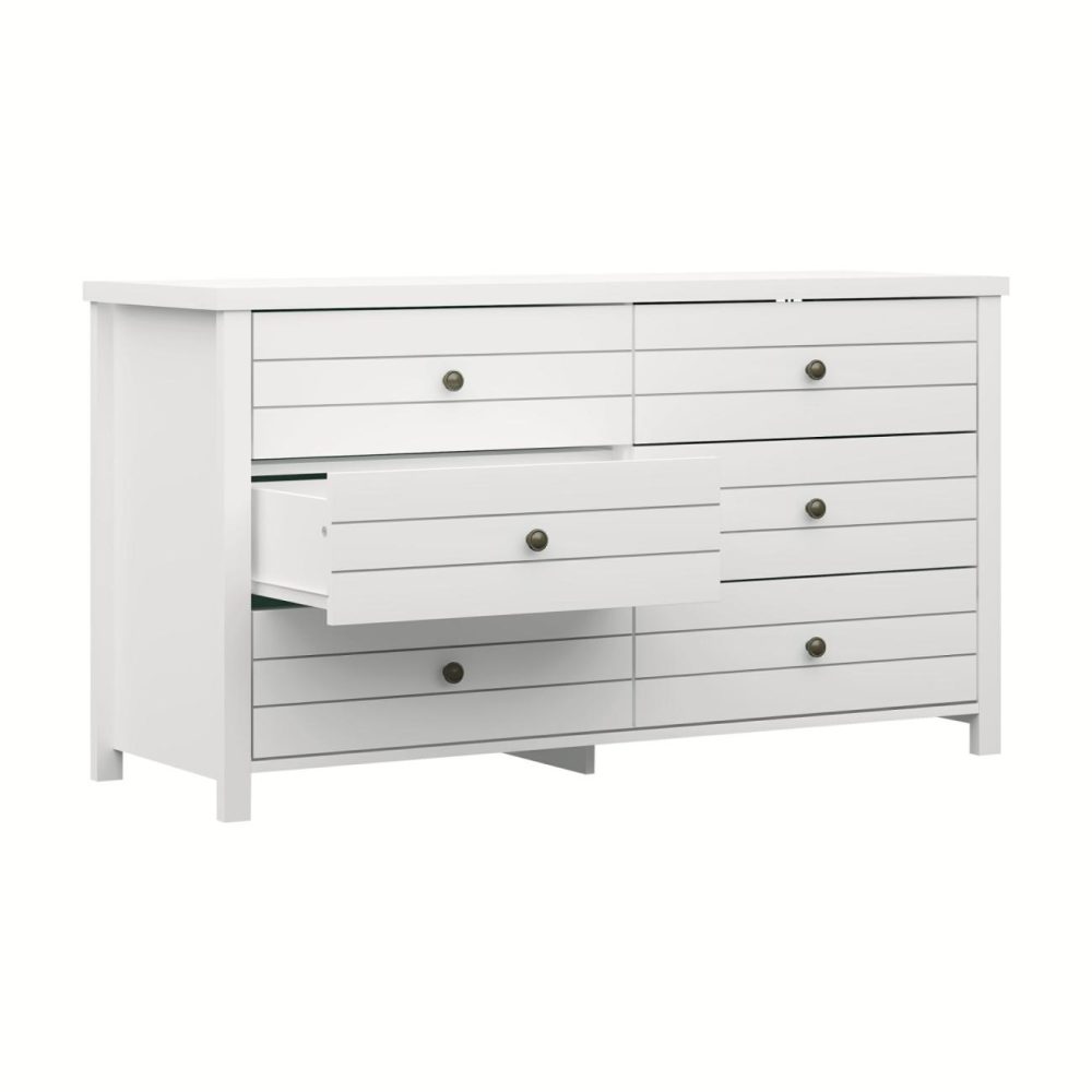 Dressers | Harmony Wood 6 Drawer Dresser Bedroom Dressers