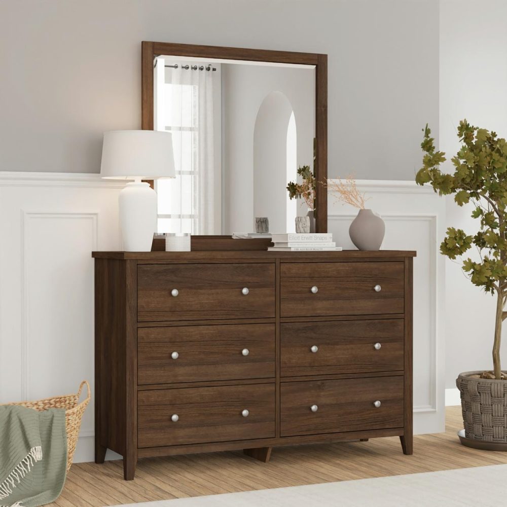 Dressers | Holborn Wood 6 Drawer Dresser Bedroom Dressers