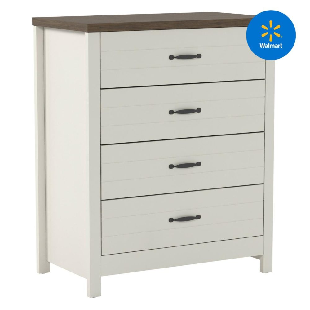 Dressers | Lancaster Wood 4 Drawer Dresser Bedroom Dressers