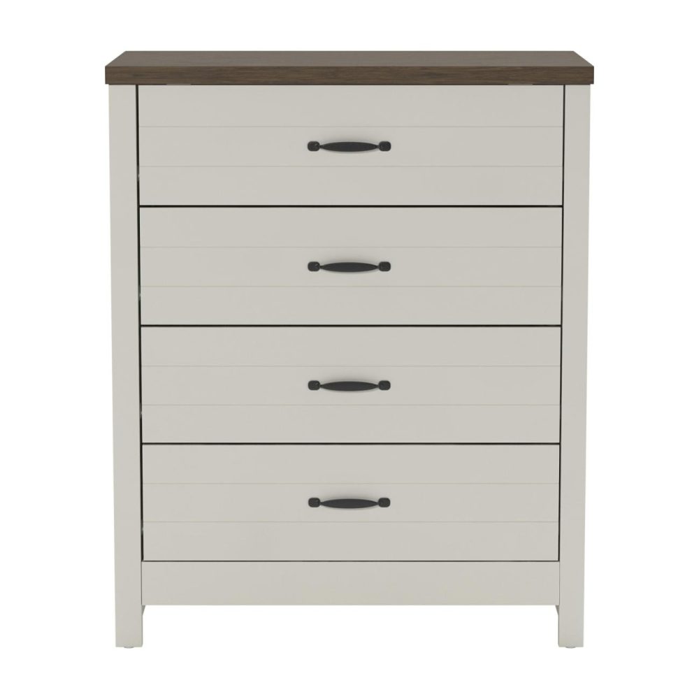 Dressers | Lancaster Wood 4 Drawer Dresser Bedroom Dressers