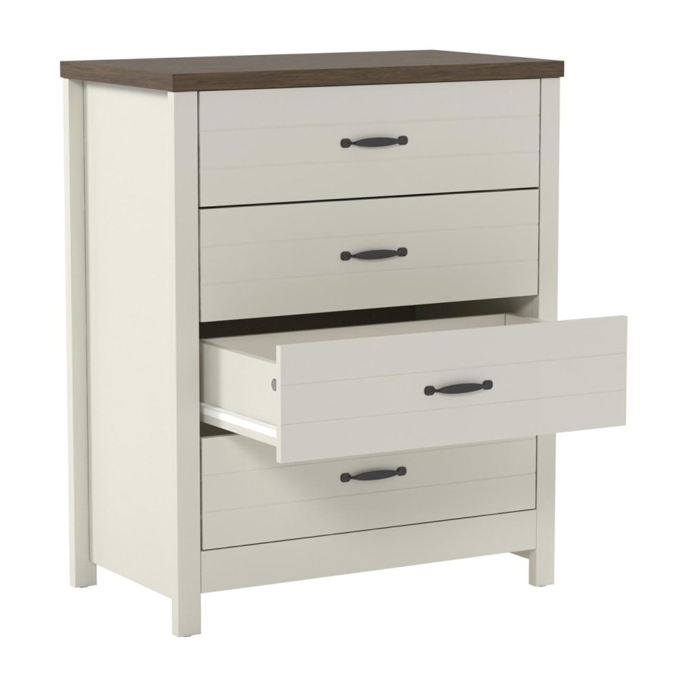 Dressers | Lancaster Wood 4 Drawer Dresser Bedroom Dressers