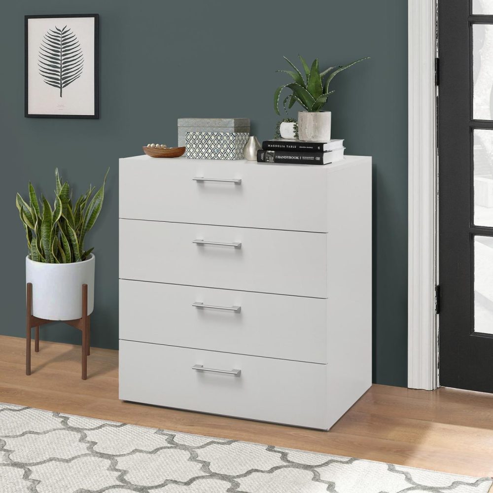 Dressers | Lundy Wood 4 Drawer Dresser Bedroom Dressers