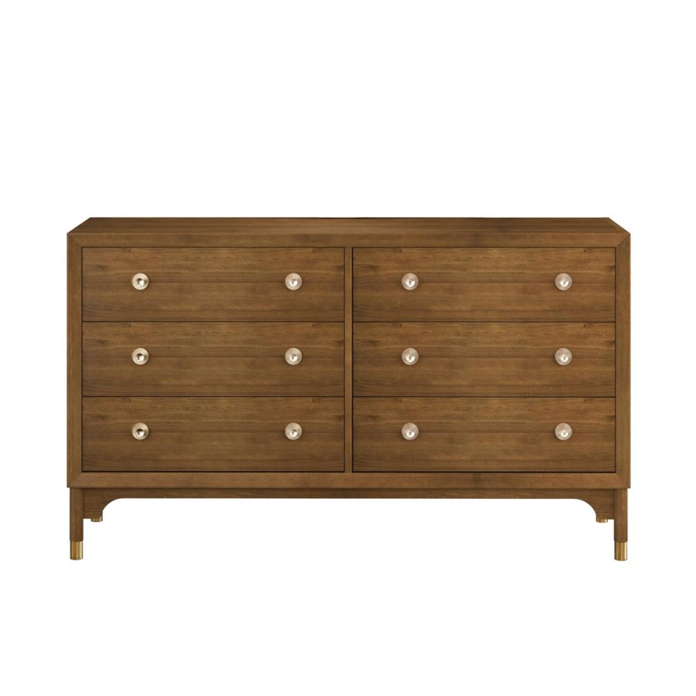 Dressers | Margo Wood 6 Drawer Dresser Bedroom Dressers