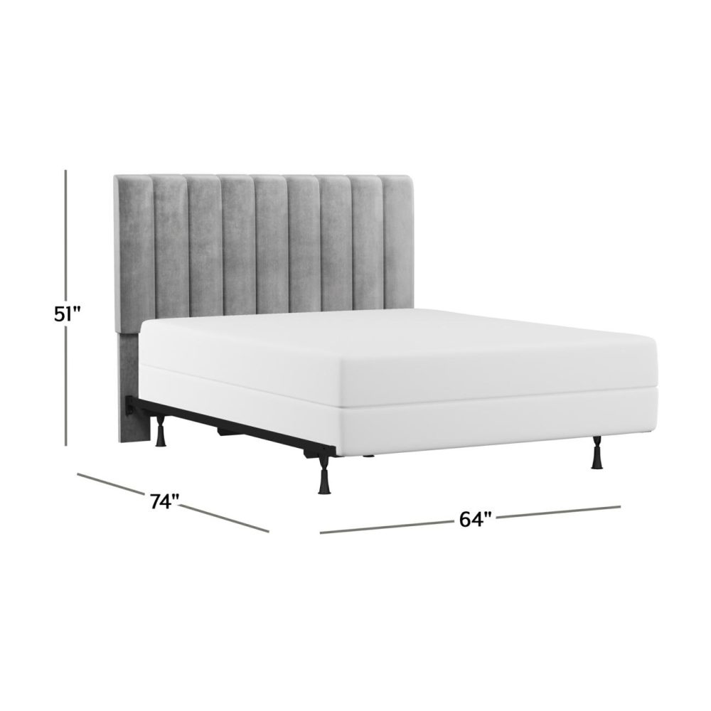 Headboards | Crestone Upholstered Headboard Bedroom Gray