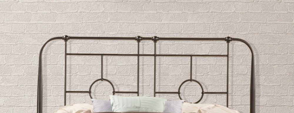 Headboards | Trenton Metal Headboard Bedroom Black Sparkle