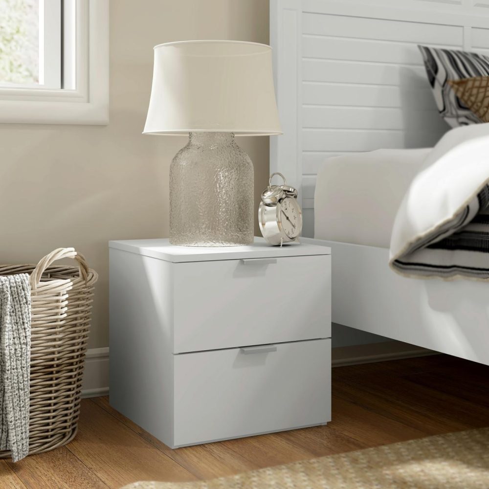 Nightstands | Delmar Wood Nightstand Bedroom Matte White