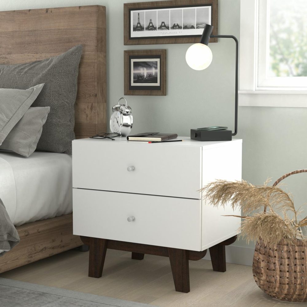 Nightstands | Kincaid Wood Nightstand Bedroom Matte White