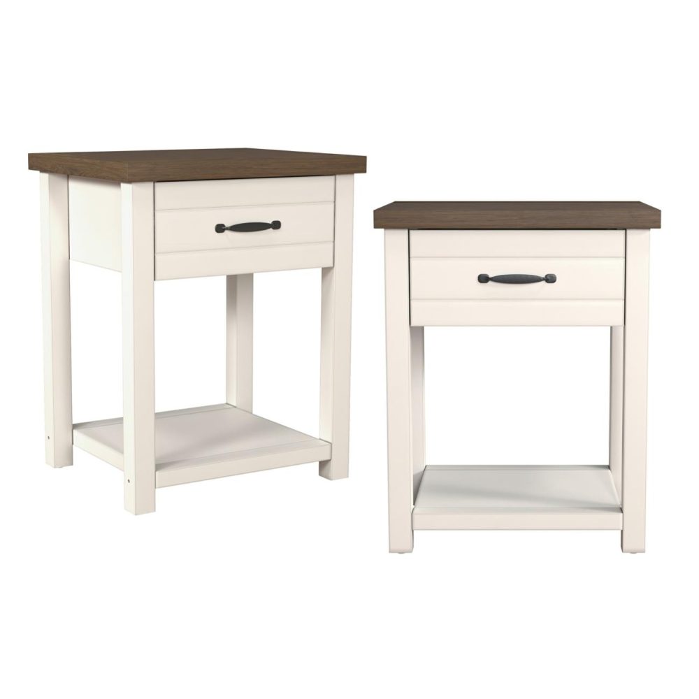 Nightstands | Lancaster Wood Nightstand Bedroom Ivory