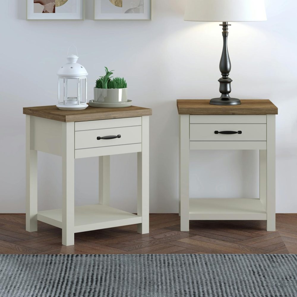 Nightstands | Lancaster Wood Nightstand Bedroom Ivory