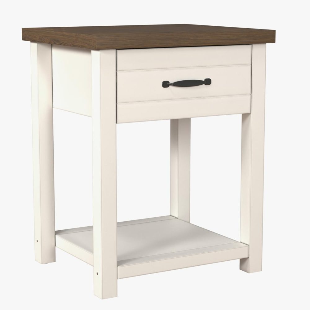 Nightstands | Lancaster Wood Nightstand Bedroom Ivory