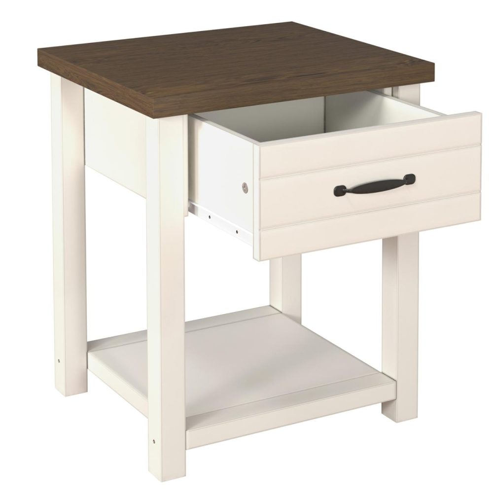 Nightstands | Lancaster Wood Nightstand Bedroom Ivory