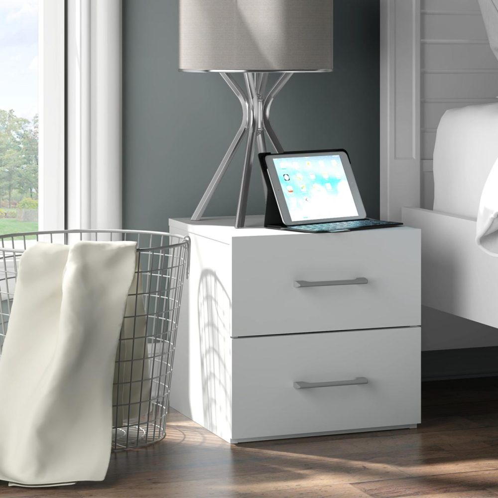 Nightstands | Lundy Wood Nightstand Bedroom Matte White