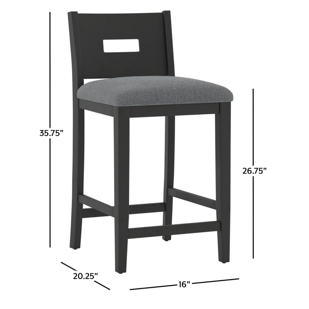 Seating | Allbritton Wood Stool Kitchen & Dining Black