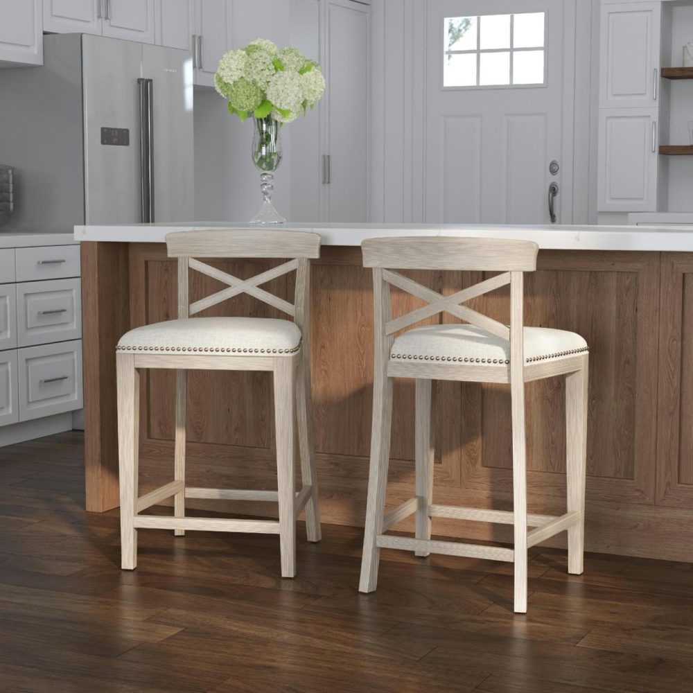 Seating | Bayview Wood Stool, Set Of 2 Kitchen & Dining Seating