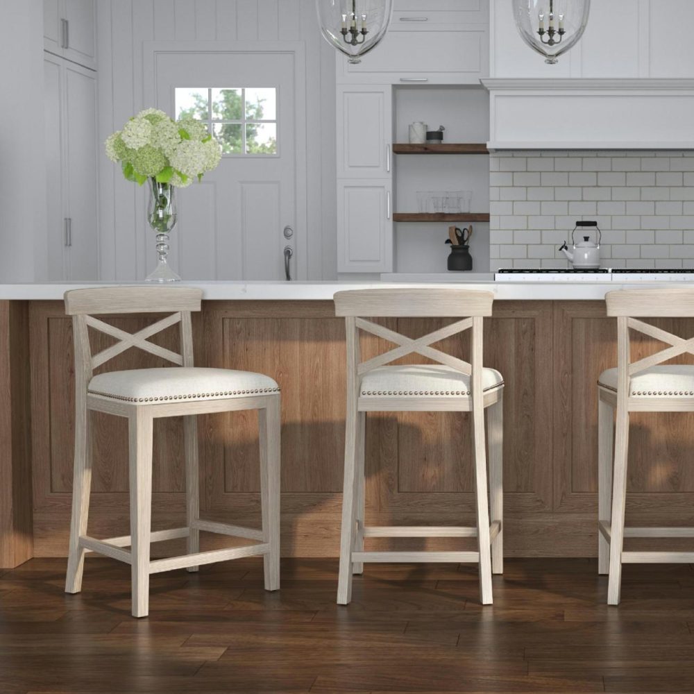 Seating | Bayview Wood Stool, Set Of 2 Kitchen & Dining Seating