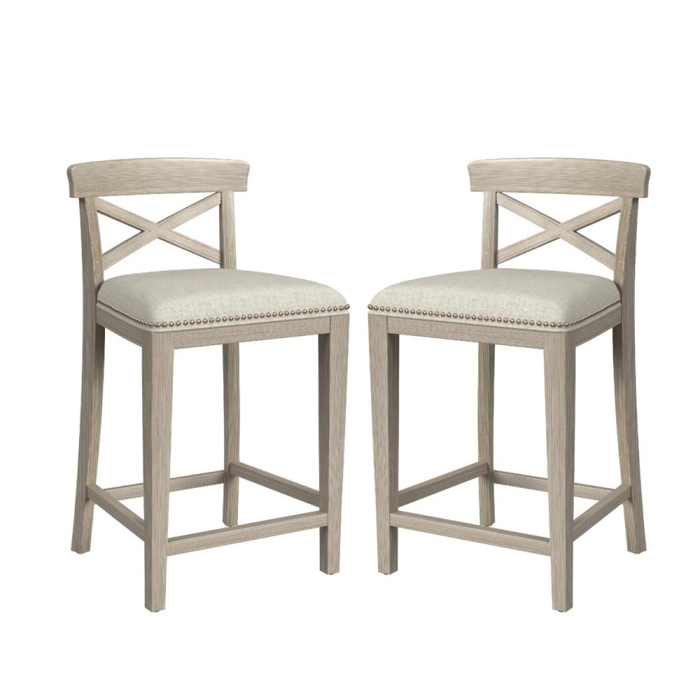 Seating | Bayview Wood Stool, Set Of 2 Kitchen & Dining Seating