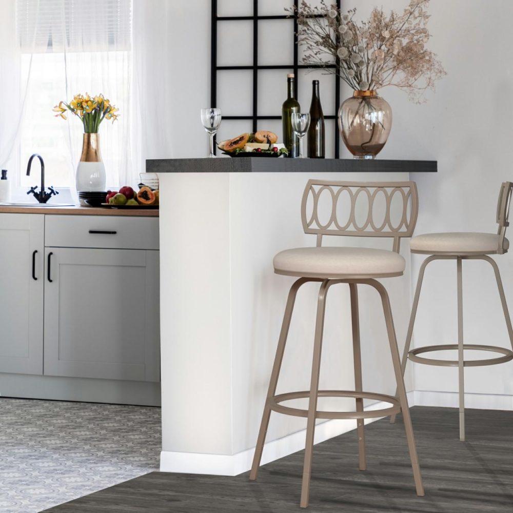 Seating | Canal Street Metal Stool Kitchen & Dining Champagne Gold