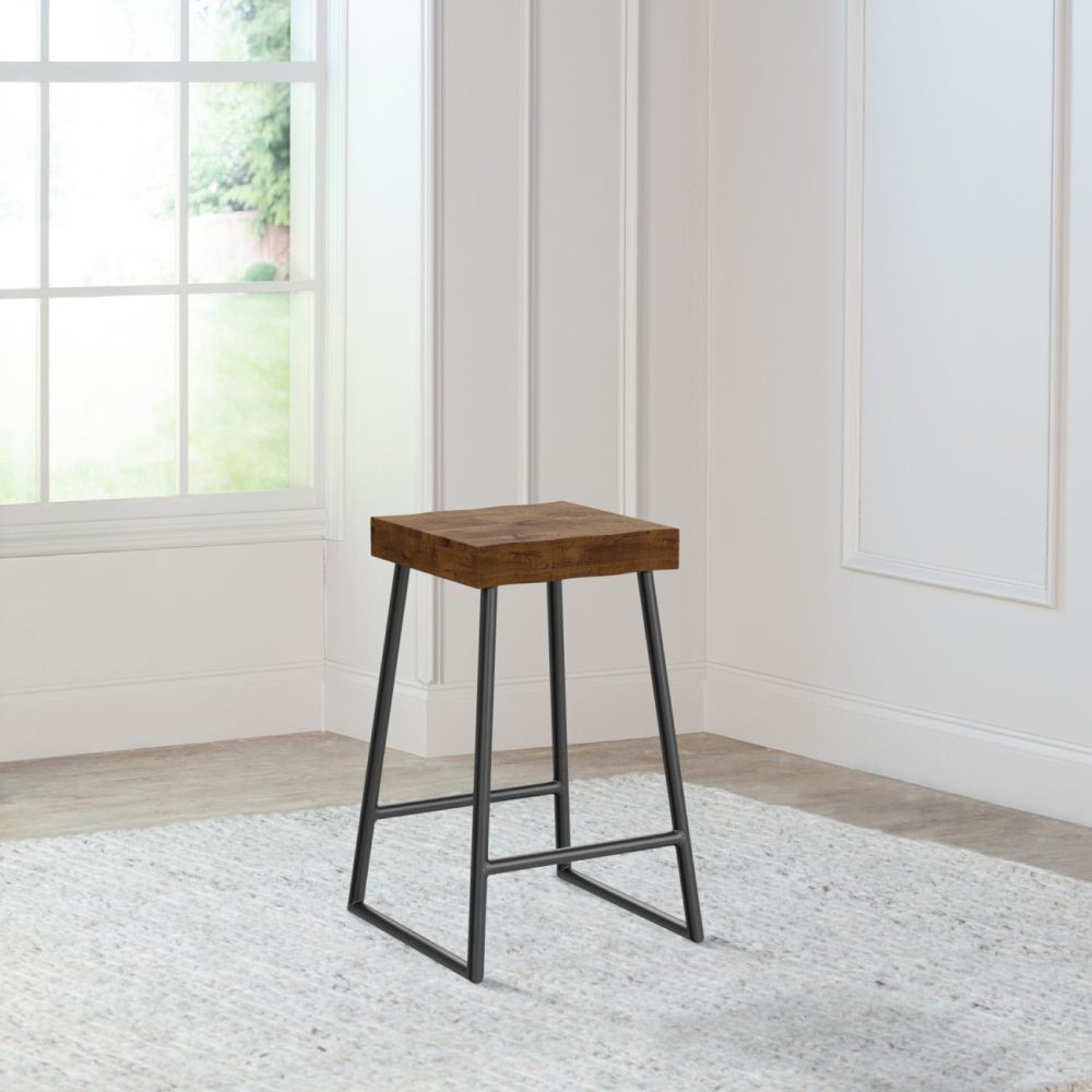 Seating | Emerson Metal Stool Kitchen & Dining Natural Sheesham