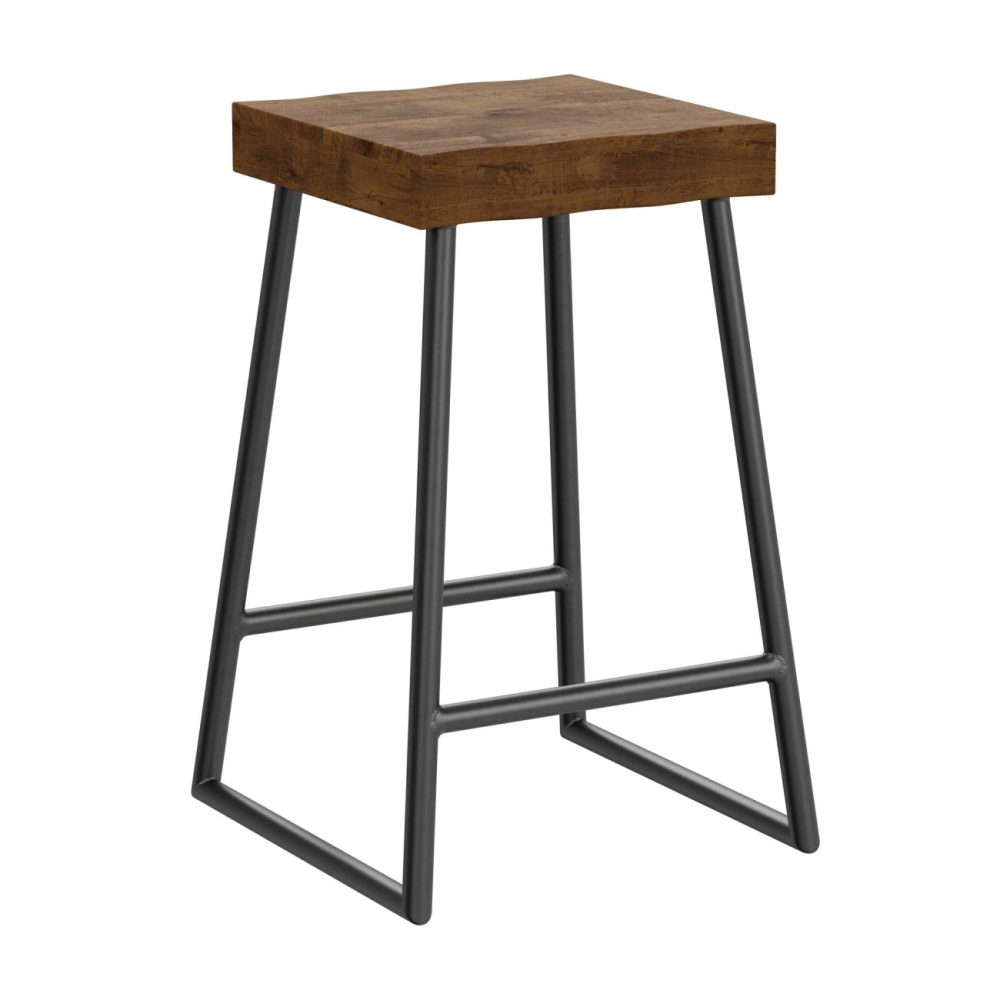 Seating | Emerson Metal Stool Kitchen & Dining Natural Sheesham